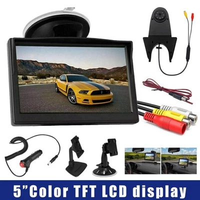 5" Waterproof Night Vision Rear View Backup Reverse Camera Car LCD Monitor Kit - Image 1 of 4