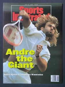 Sports Illustrated Cover ONLY July 13, 1992 Andre Agassi at Wimbledon - No Label - Picture 1 of 1