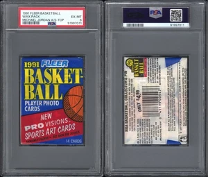 1991 Fleer Basketball Wax Pack Michael Jordan All Star On Top PSA 6 EX-MT - Picture 1 of 3