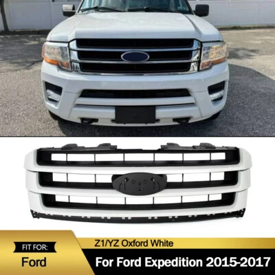 Z1 Oxford White Front Bumper Grille Grill Assembly For Ford Expedition 2015-2017 Foto 1 de 4
