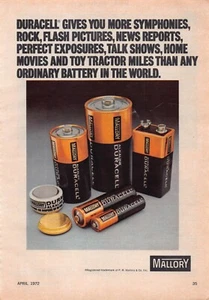 Duracell Battery Mallory & Co 9 Volt Alkaline Coppertop Coin Vtg Mag Print Ad - Picture 1 of 1