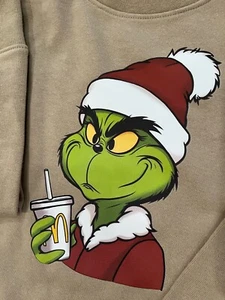 Grinch Youth Tan Fleece Long Sleeve Sweatshirt Sizes S, M & XXL - Picture 1 of 2