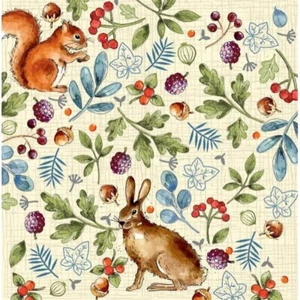Nutex Fabric - Nature Trail - Woodland Animals - Patchwork Quilting Dressmaking - Picture 1 of 2