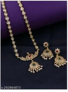 Gold Plated Jhumka Earrings Indian Bollywood Choker Necklace set Bridal Jewelry - Picture 1 of 5