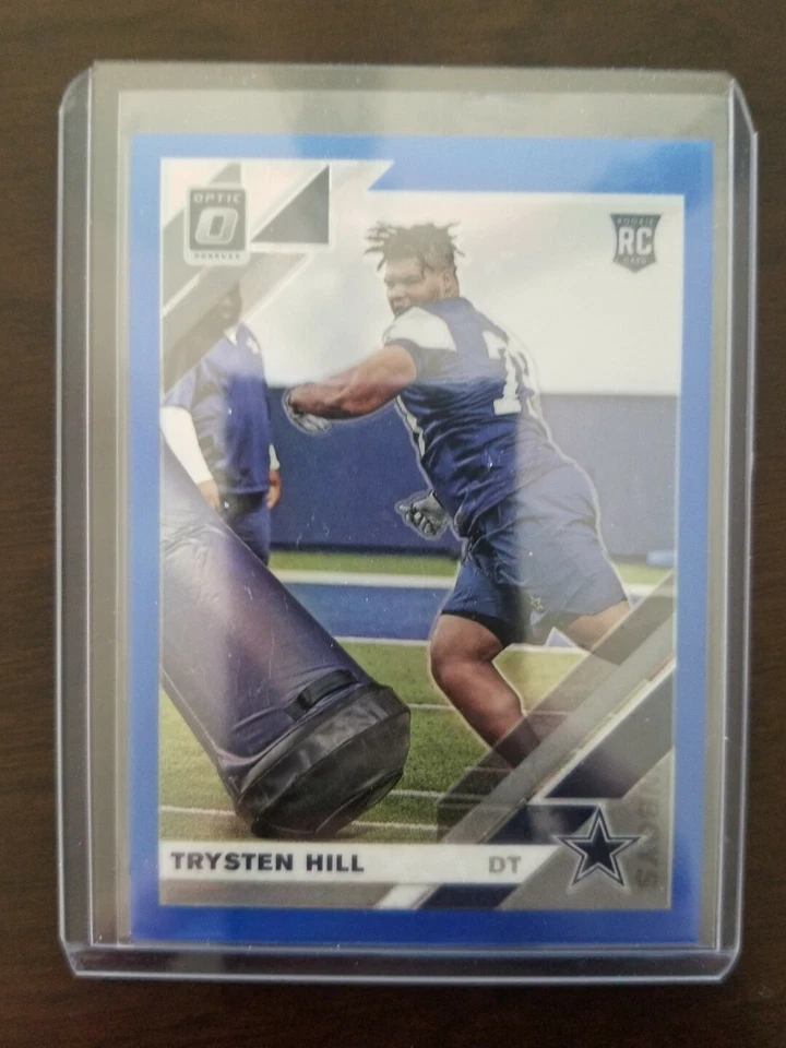 2019 Panini Donruss Optic Rookies Blue Prizm Trysten Hill 34/150 #127 Rookie - Image 1 of 4