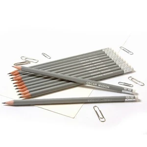 12 Grey HB Pencils Personalised with Name High Quality Printed/Embossed Pencils - Picture 1 of 2