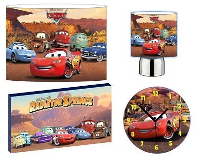 DISNEY CARS mcqueen PARALUME DA SOFFITTO, LAMPADA TOUCH, ARTE DA PARETE, OROLOGIO o PACCHETTO
