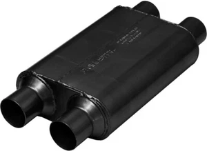 NEW FLOWMASTER 40 SERIES CHAMBERED MUFFLER,BLACK,2.5" DUAL IN,2.5" DUAL OUT - Picture 1 of 4