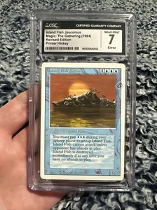 MTG Island Fish Jasconius Revised Edition Rare ERROR Printer Hickey CGC 7 NM - Picture 1 of 11