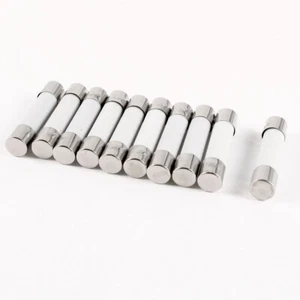 10x 250V 30A 6x30mm Cilindrico Ceramica Tubo Fusibili Collegamento - Foto 1 di 1