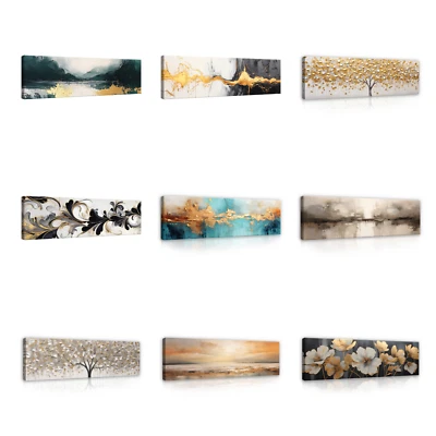 Leinwand Bilder Abstrakt Leinwandbild XXL Modern Wandbilder Wohnzimmer 145x45 - Bild 1 von 4
