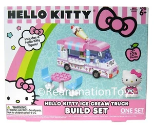 Sanrio Hello Kitty Ice Cream Truck w/Figure Building Blocks Brick Build Set New - Picture 1 of 4