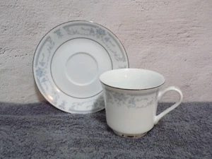 Vintage Sheffield BLUE WHISPER Porcelain Dinnerware Cup & Saucer - Picture 1 of 2