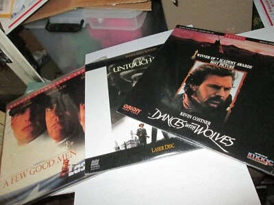 3 Laserdisc LOT A FEW GOOD MEN the UNTOUCHABLES DANCES WITH WOLVES IN SHRINKWRAP - Image 1 of 4