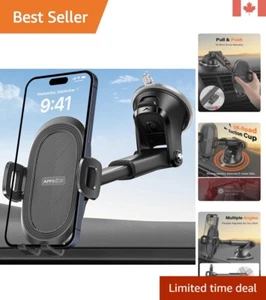 Support téléphone ventouse télescopique pour tous smartphones - pare-brise et tableau de bord - Photo 1 sur 10