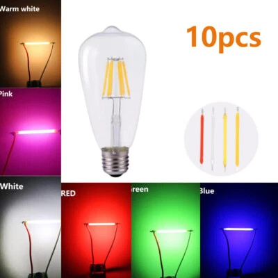 10× LED Filament Lamp Light For Edison Bulbs Home Lighting 3V 38mm - Image 1 of 4