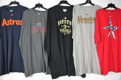 Houston Astros Men's Big &Tall 2 SHIRTS! *MYSTERY SHIRT* MLB - Image 1 of 2