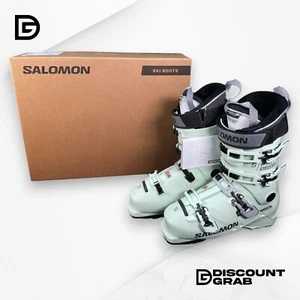2023 Salomon S/PRO Alpha 100 W Ski Boots White Moss/Silver Women's Size 26/26.5 - Picture 1 of 8