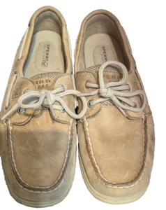 Women's Tan Sperry Loafers Size 8 M - Picture 1 of 6