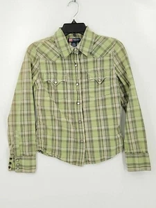Duck Head Shirt Youth Girls Size Small Green Long Sleeve Button Up 100% Cotton - Picture 1 of 6