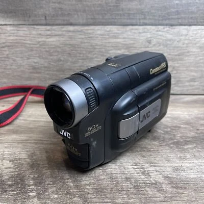 JVC GR-AXM210U Black 2.5" Color LCD 50X Digital Hyper Zoom Compact VHS Camcorder - Image 1 of 4