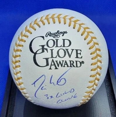 DARIN ERSTAD Signed 3x Gold Glove Baseball Los Angeles Angels of Anaheim JSA GG - Image 1 of 3
