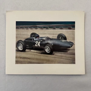 Graham Hill BRM Racing Car 1961 Italian Grand Prix Monza Illustration Print - Picture 1 of 8