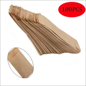 100pcs Kraft Paper Bags Cookie Candy Gift Protective Isolation Package DIY New - Picture 1 of 5
