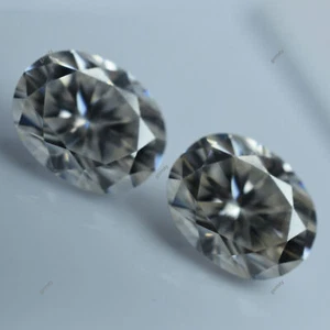 11x9 mm CERTIFIED 7.48 Ct Moissanite Pair Gemstone 2 Pcs VVS1 D Color Oval Cut - Picture 1 of 12
