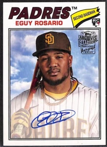 2023 Topps Archives EGUY ROSARIO (RC) 1977 Autograph Fan Favorites Rookie Padres - Picture 1 of 2