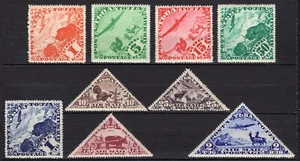 Tannu Tuva 1934 complete air mail set Michel #49-57 clean MH OG - Picture 1 of 2