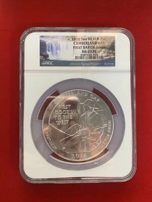 2016 5 Oz Cumberland Gap Silver Quarter NGC MS69 - Image 1 of 4