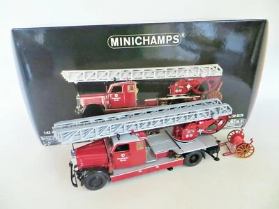 MINICHAMPS 'MERCEDES-BENZ  LoD3750 DL26 FEUERWEHR BERLIN FIRE ENGINE ' 1:43. MIB - Image 1 of 4