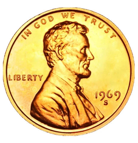 1969-S  Lincoln Memorial Mint Proof Cent/Penny Free Shipping 1969S Cover