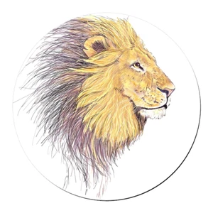 UNIQUE lion head animal Pendant on DIAMOND Cut 925 Sterling Silver 22" Necklace - Picture 1 of 9