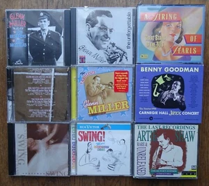 9 CD's Swing, Artie Shaw, Benny Goodman, Glenn Miller, 1940's Stars, etc. - Imagen 1 de 2