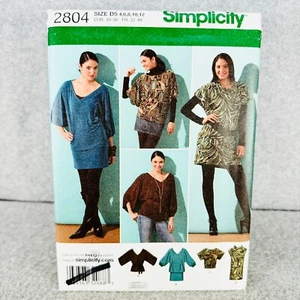 Mini Vestido y Top Pullover Suelto Simplicity 2804 Cuello en V Misses Talla 4 12 Patrón - Imagen 1 de 4