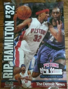 Richard Hamilton 2004 Detroit News Pistons Poster NBA Playoffs It's Time #32 SGA - Picture 1 of 5