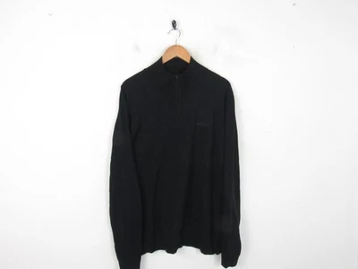 Lambretta Carnaby St Jumper Black Fine Knit Long Sleeve 1/2 Zip Pullover 2XL - Image 1 of 4