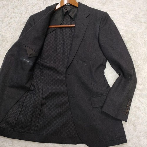 Gucci giacca sartoriale uomo grigio antracite lana 44R ottimo usatole