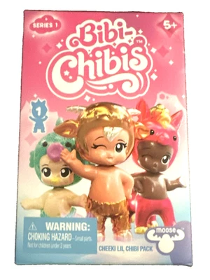 Bibi Chibis Série 1 Cheeki Lil Chibi Pacote Alce Brinquedos NOVO Selado Colecionável - Imagem 1 de 2