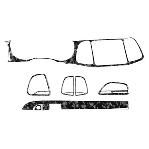 9Pcs Forged Carbon Fiber Center Console Dashbaord Cover For Dodge Challenger 15+ - Picture 1 of 19