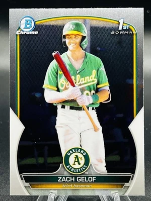 2023 Bowman 1st Chrome #BCP-1 Zach Gelof RC Rookie Oakland A's NM-MT - Image 1 of 2