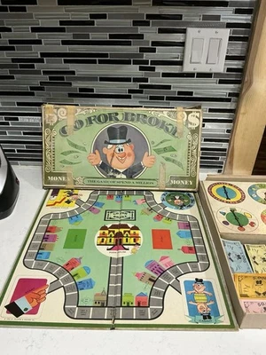 Vintage Go for Broke Board Game Complete. Box In Rough Shape - Image 1 of 4