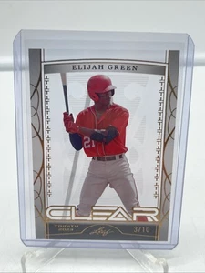 2023 Leaf Trinity CLEAR Elijah Green SP /10 Gold C-8 Online Exclusive - Picture 1 of 6