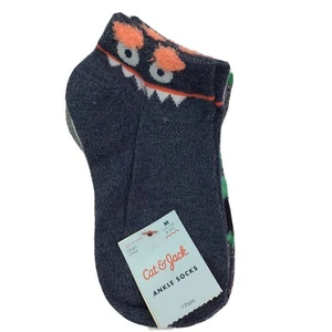 Cat & Jack Girls 7 Pair Ankle Sock Bundle Cartoon Monsters Fuzzy Size M 9-2.5 - Picture 1 of 3