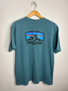 Patagonia Men’s XL Blue Cotton Short Sleeve Responsible T Shirt Regular Fit 5783 - Picture 1 of 6