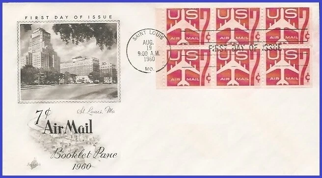 USA4 #C60a U/A ARTCRAFT FDC BKLT6  Red Jet - Image 1 of 1