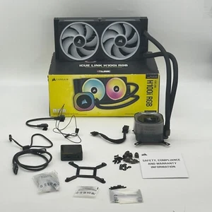 Refroidisseur CPU liquide CORSAIR iCUE Link H100i RGB 240 mm AIO CW-9061001-WW noir. - Photo 1/22