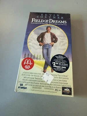 Field of Dreams VHS 1992 McDonalds Promo New Sealed Kevin Costner MCA Watermarks Foto 1 de 3